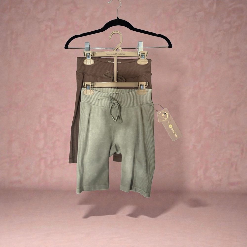 Women's Harmony & Balance Bike Shorts XS/TP Green Brown